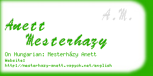 anett mesterhazy business card